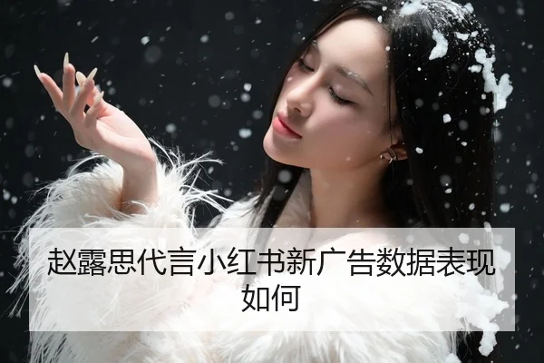 赵露思代言小红书新广告数据表现如何